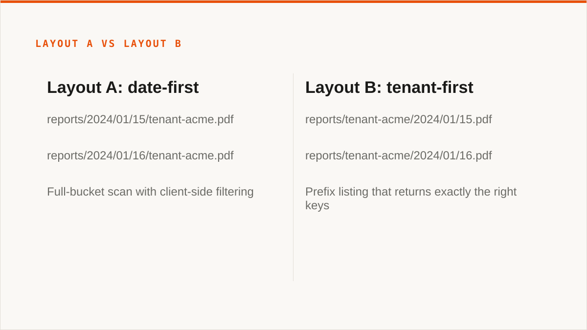 Layout A vs Layout B