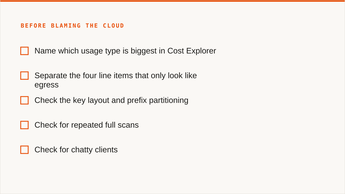 Before blaming the cloud