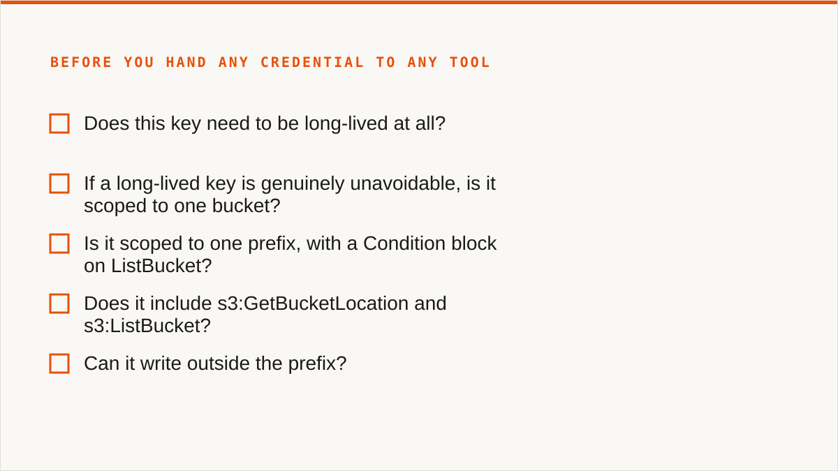 Before you hand any credential to any tool