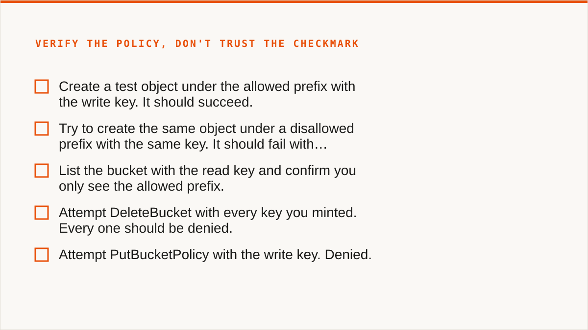 Verify the policy, don't trust the checkmark